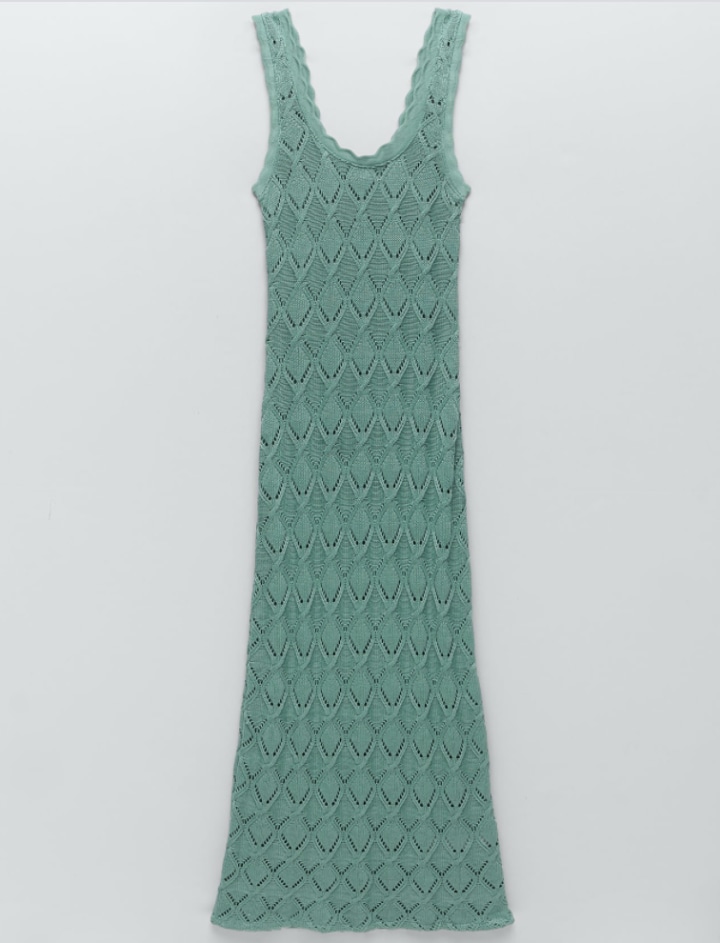 Zara Long Crochet Dress