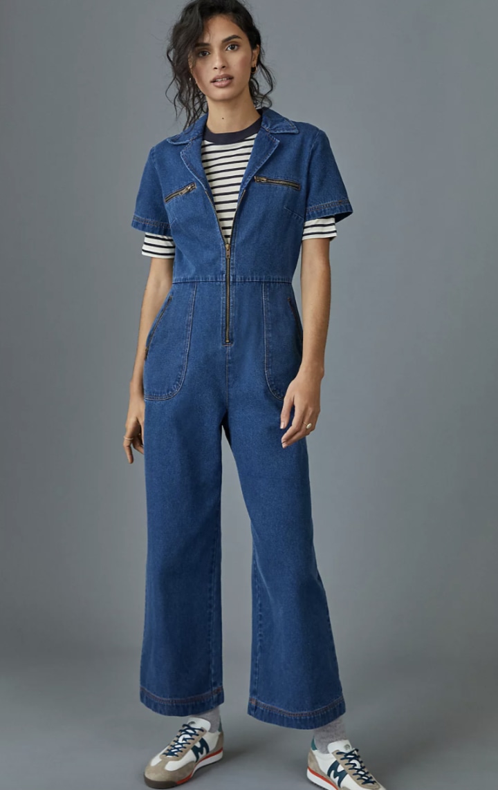 Anthropologie Maggie Relaxed Denim Jumpsuit