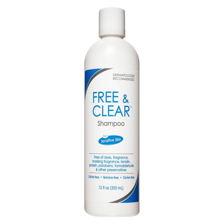 Free &amp; Clear Hair Shampoo | Fragrance, Gluten and Sulfate Free | For Sensitive Skin | 12 Ounce
