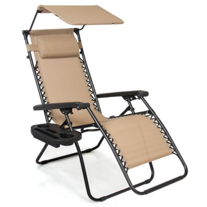 Best Choice Products Folding Zero Gravity Recliner Patio Lounge Chair