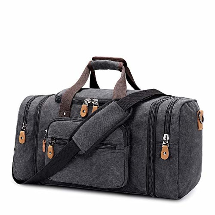 Plambag Canvas Duffle Bag for Travel 50L/60L Duffel Overnight Weekender Bag