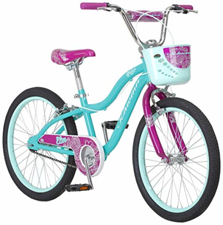 Schwinn Elm Girls Bike for Toddlers and Kids, 20-Inch Wheels, Teal