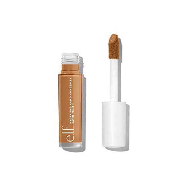 e.l.f, Hydrating Camo Concealer, Lightweight, Full Coverage, Long Lasting, Conceals, Corrects, Covers, Hydrates, Highlights, Deep Chestnut, Satin Finish, 25 Shades, All-Day Wear, 0.20 Fl Oz