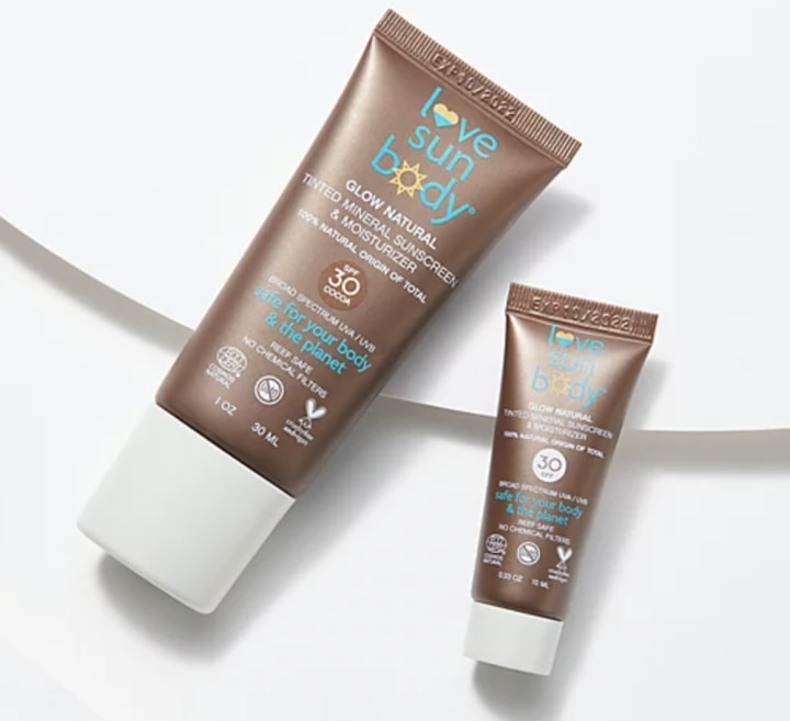 Love Sun Body Glow Natural Tinted Mineral Sunscreen and Moisturizer