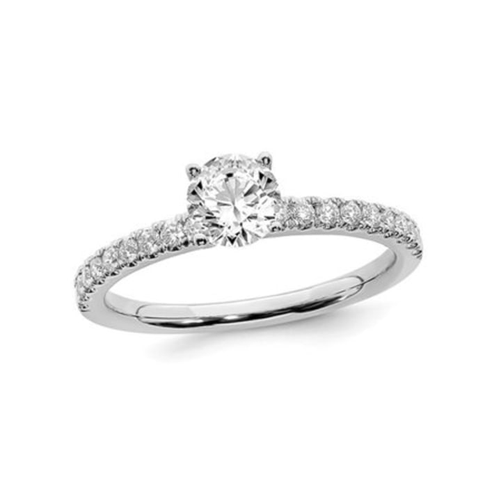 Gem &amp; Harmony 3/4 Carat Lab Grown Diamond Engagement Ring in 14k White Gold