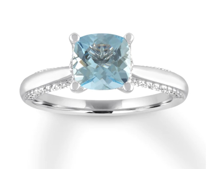 Kay Jewelers Aquamarine Engagement Ring