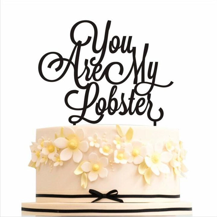 Happy Plywood You Are My Lobster Cake Topper