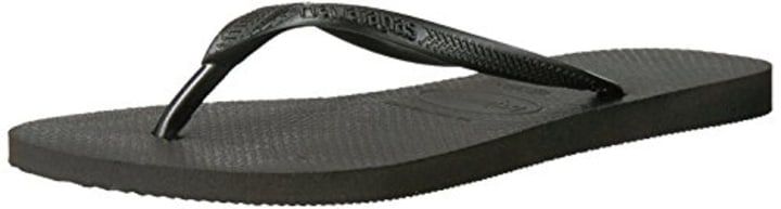 Havaianas Women&#039;s Slim Flip Flop Sandal, Black, 7-8