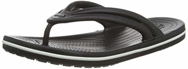 Crocs Women&#039;s Crocband Flip Flops | Sandals for Women, Black, 4 Women