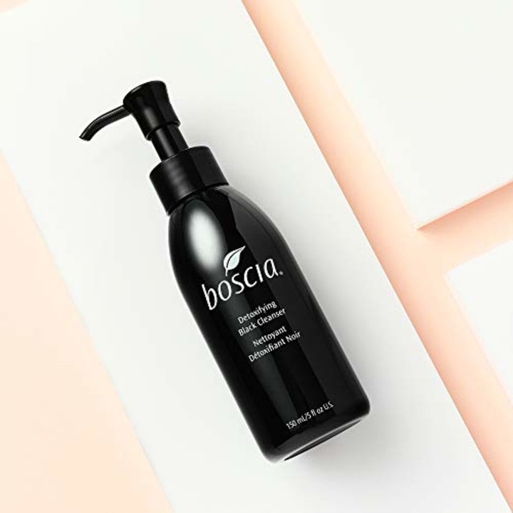 boscia Detoxifying Black Charcoal Cleanser - Vegan, Cruelty-Free, Natural and Clean Skincare | Activated Charcoal and Vitamin C Warming Gel Face Cleanser, 150mL