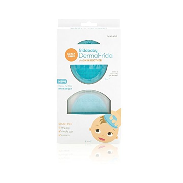 DermaFrida The SkinSoother Baby Bath Silicone Brush by Fridababy | Baby Essential for Dry Skin, Cradle Cap and Eczema (2 Pack)