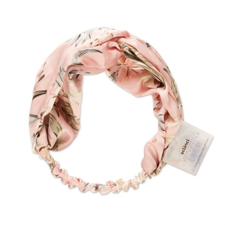 scunci Fashion Turban Headwrap - Pink Floral