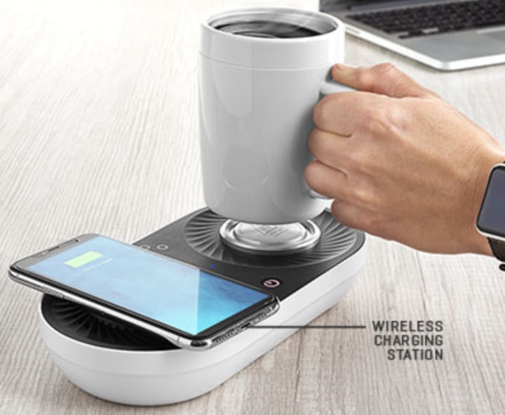 Sharper Image Beverage Base with Wireless Charging