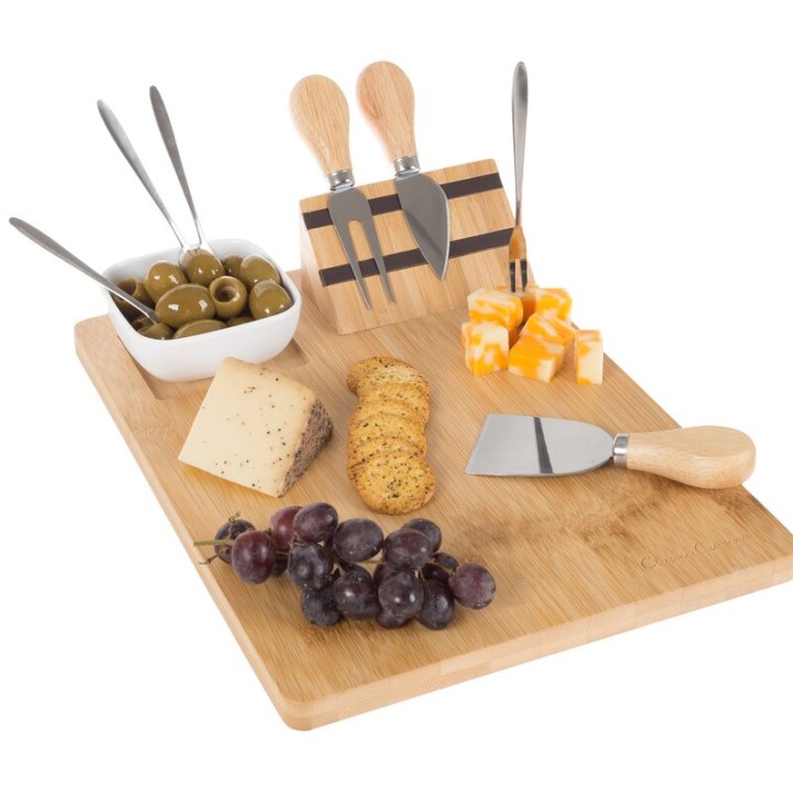 Varner 9 Piece Cheese Board and Platter Set