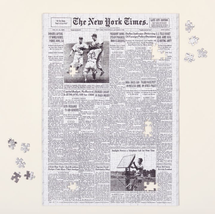New York Times Custom Front Page Puzzle