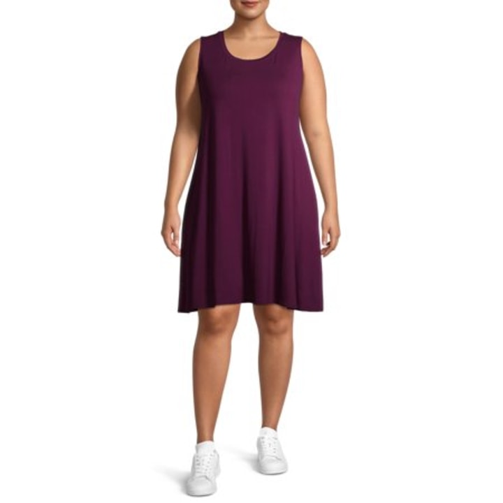 Terra &amp; Sky Women&#039;s Plus Size Sleeveless Swing Dress
