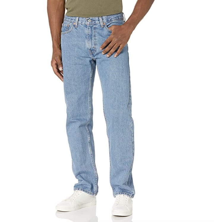 Levi's Men's 505 Regular Fit Jeans, Light Stonewash