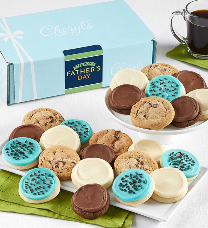 Cheryl's Cookies Fathers Day Bow Gift Box - 24 Pack
