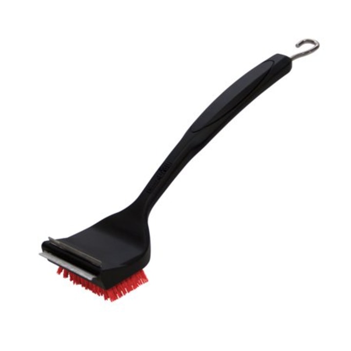 SUAPEAS BBQ Grill Brush Grill BBQ Brush with Scraper Easy Cleaning of Stain Damage Easy to Use and Safe Stainless Steel Shovel and Galvanized Twisted Wire can be Used for Any Grill 