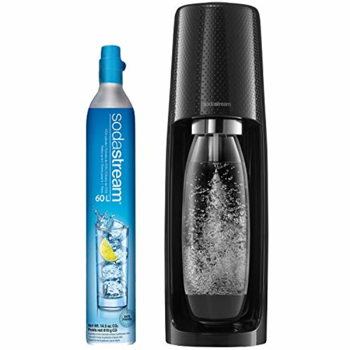 SodaStream Fizzi Sparkling Water Maker (Rose Gold) with CO2 and BPA free Bottle