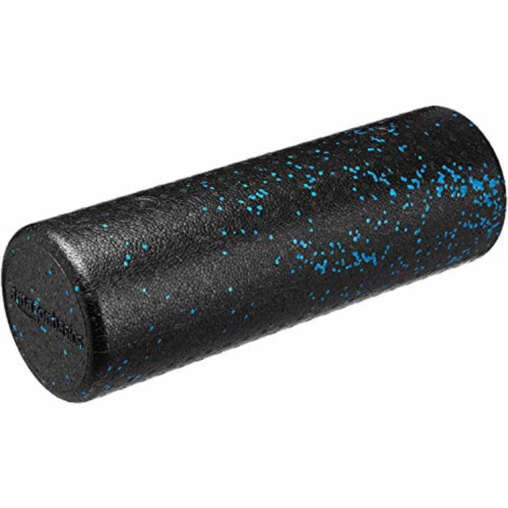 Amazon Basics High-Density Round Foam Roller - 18-Inches, Blue Speckled