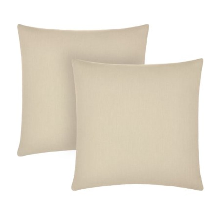 Gap Home Core Solid 2 Pack Decorative Square Throw Pillows Khaki 18&quot; x 18&quot;