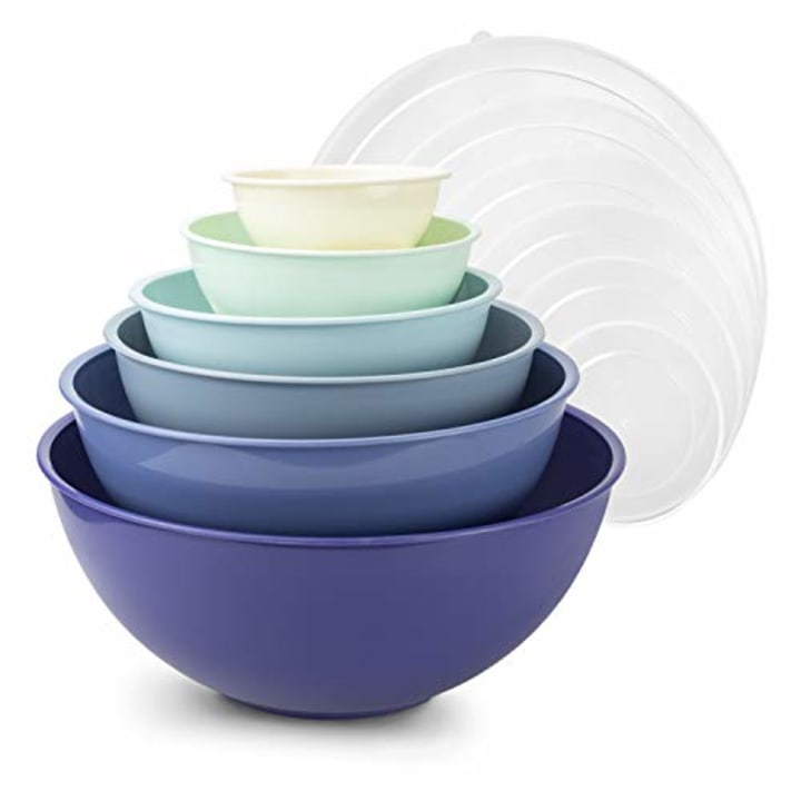 Cook With Color Plastic Mixing Bowls With Lids