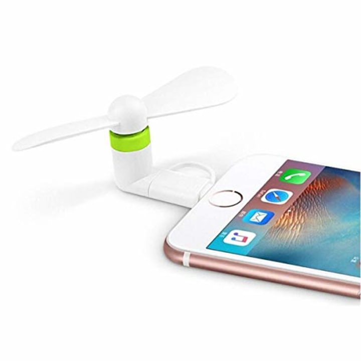 Mini Cell Phone Fan - Colorful and Powerful 2-in-1 Fan for iPhone/iPad/Android Smartphone/Tablet - Cell Phone Summer Accessories -(6 colors 6PCS)