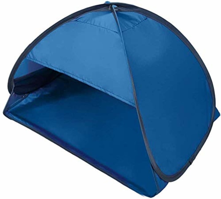 Beach Sun Shelters,Instant Sun Shade Canopy Head PopUp Canopy Automatic Shade Tent for Camping Fishing Hiking Picnic Portable Sun Shelter Windproof Waterproof with Mobile Phone Stand (70x50x45cm)