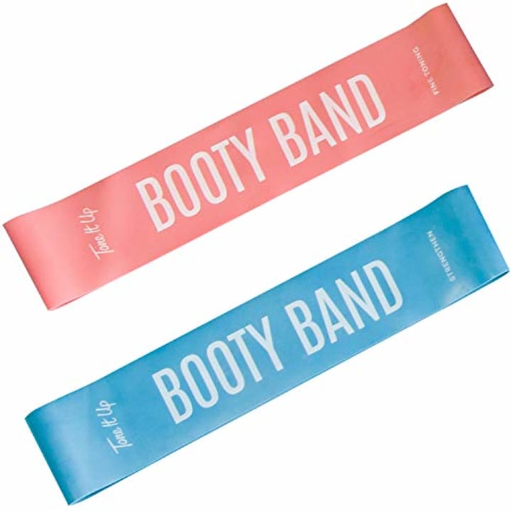 Tone it Up Booty Bands (Rose, Dusty Blue) Heavy Duty Resistance Bands for Tone Legs and Booty, Versatile Exercise Workout Bands for Stretching, Yoga Training and More, Pack of 2