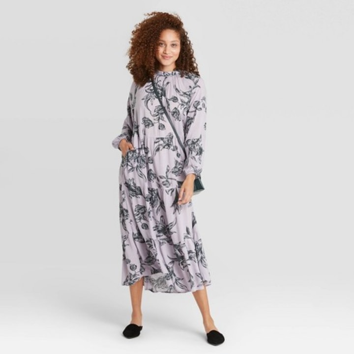 A New Day Women&#039;s Long Sleeve Tiered Dress