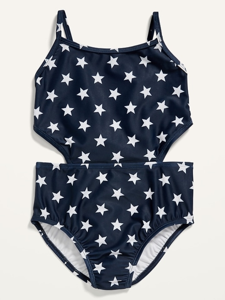 Printed Cutout Swimsuit for Girls