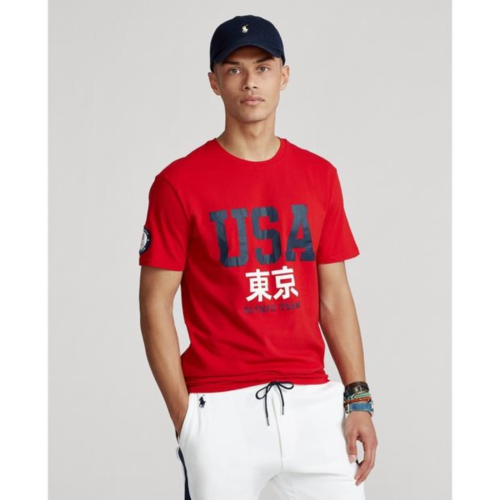 Ralph Lauren Men&#039;s Team USA Red Jersey T-Shirt