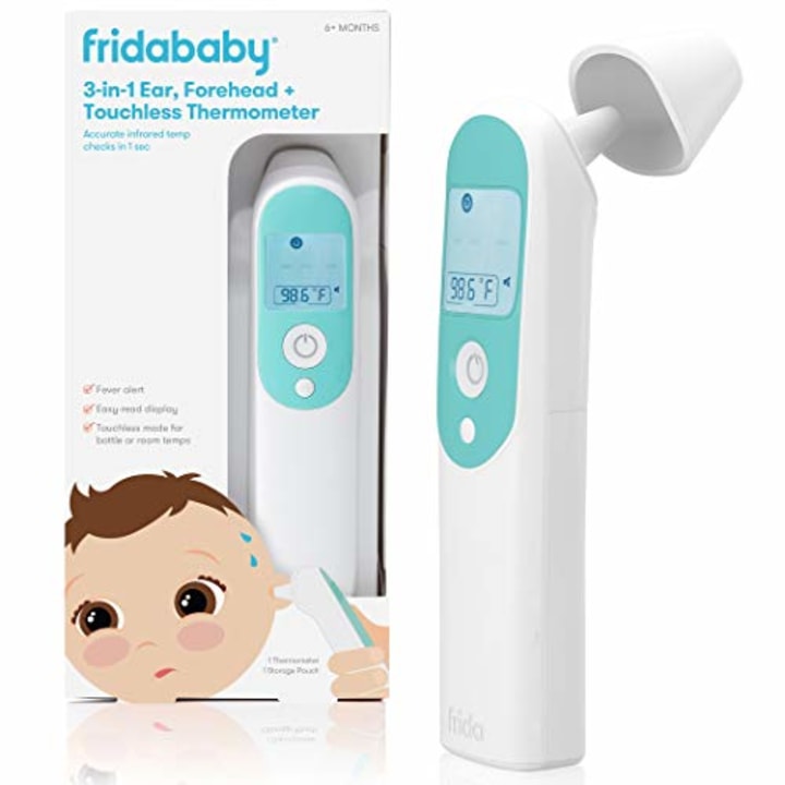 3-in-1 Ear, Forehead + Touchless Infrared Thermometer for Babies, Toddlers, Adults, and Bottle Temperatures by Frida Baby