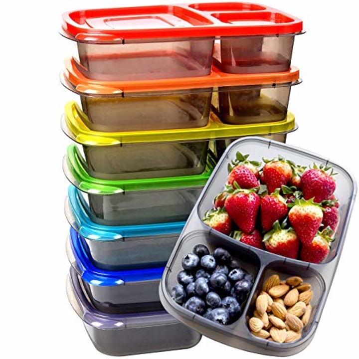 Youngever 7-Pack Bento Lunch Box Containers