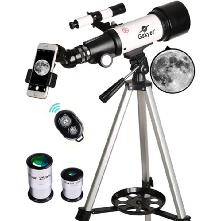 only Telescopic Telescopes for Adults Adjustable Travel Telescopes,Phone Adapter Aperture Telescope with Tripod,Astronomical Refracting Telescope Gifts for Astronomy Beginners 