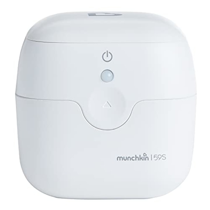 Munchkin Portable UV Sterilizer and Sanitizer Box, Eliminates 99.99% of Germs in 59 Seconds, Mini UV-C Cleaner for Pacifiers and More, White