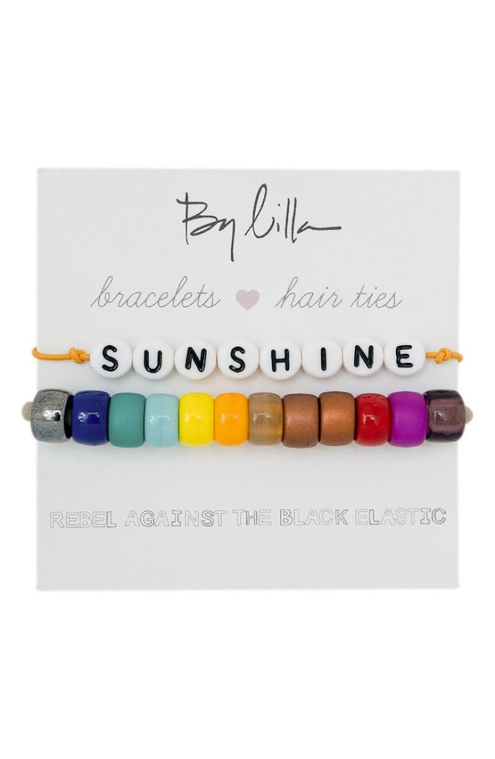 By Lilla Sunshine Set of 2 Beaded Stretch Bracelets
