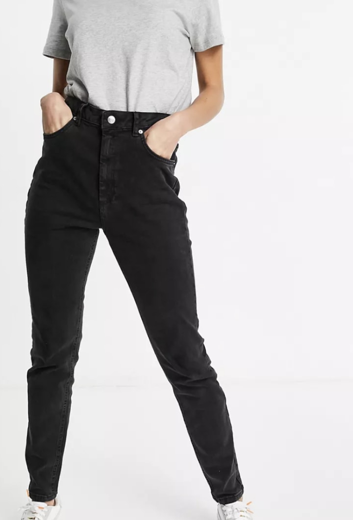 ASOS DESIGN Tall Hourglass High-Rise Farleigh Slim Mom Jeans