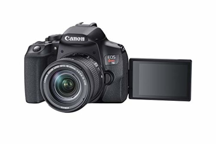 Canon EOS Rebel T8i EF-S 18-55mm. Best DSLR cameras 2021.