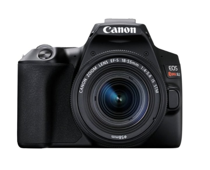 Canon EOS Rebel SL3 DSLR 4K Video Camera with EF-S 18-55mm Lens. Best DSLR cameras 2021.