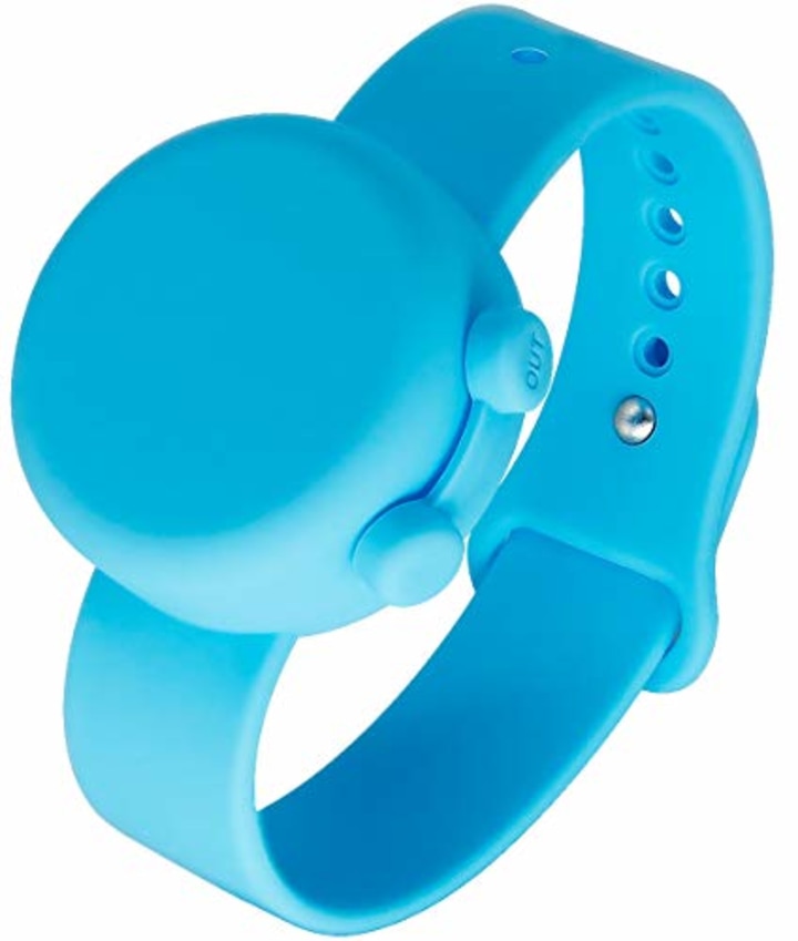 SENSIVO Wristband Hand Sanitizer Dispenser Empty Hand Sanitizer Bracelet Pocket Hand Sanitizer Spray Portable Refillable Hand Sanitizer Keychain Holder Case Blue