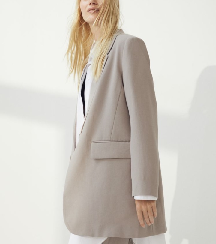 tailored long blazer