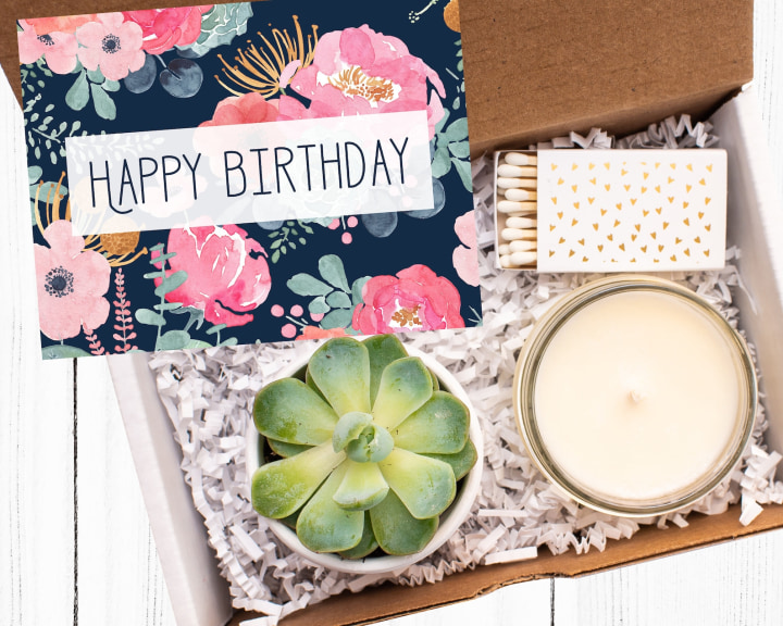 Succulent Birthday Gift Box