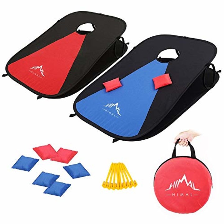 Himal Collapsible Portable Corn Hole Boards With 8 Cornhole Bean Bags  (3 x 2-feet)