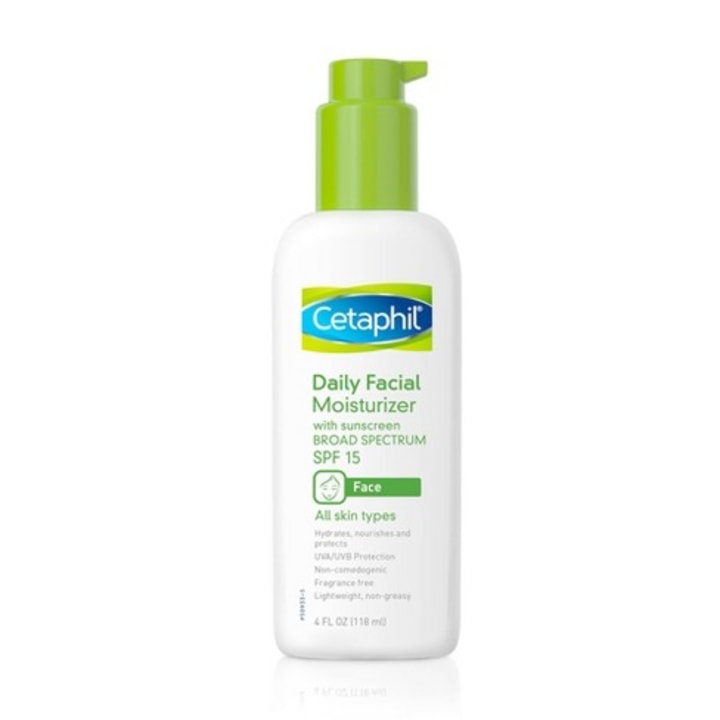 Cetaphil Daily Facial Moisturizer SPF 15: Three-in-one facial moisturizer hydrates, nourishes and protects sensitive skin