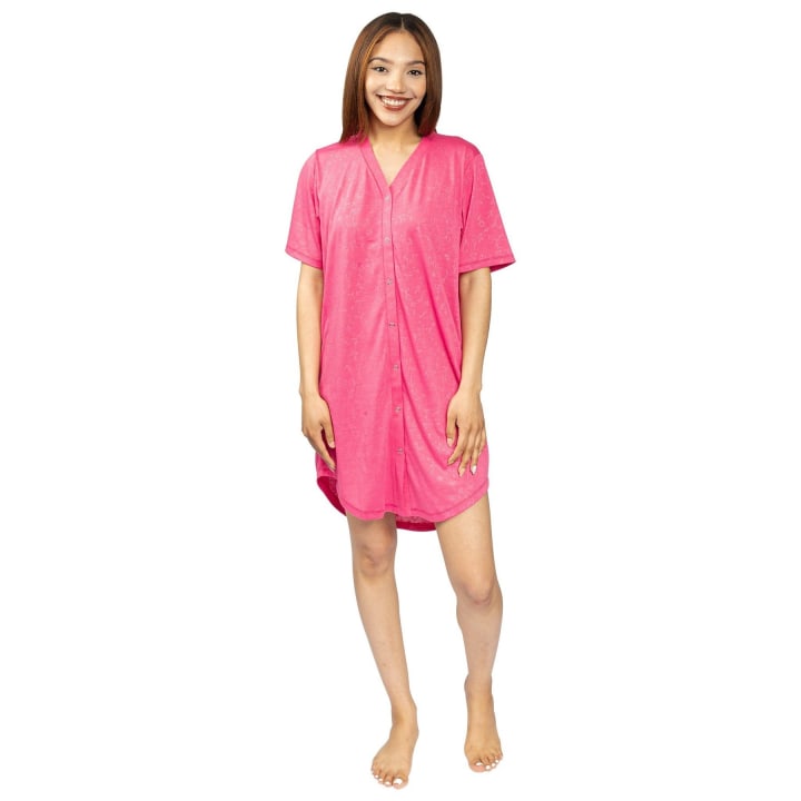 Cool-jams Moisture-Wicking Snap-Front Nightshirt