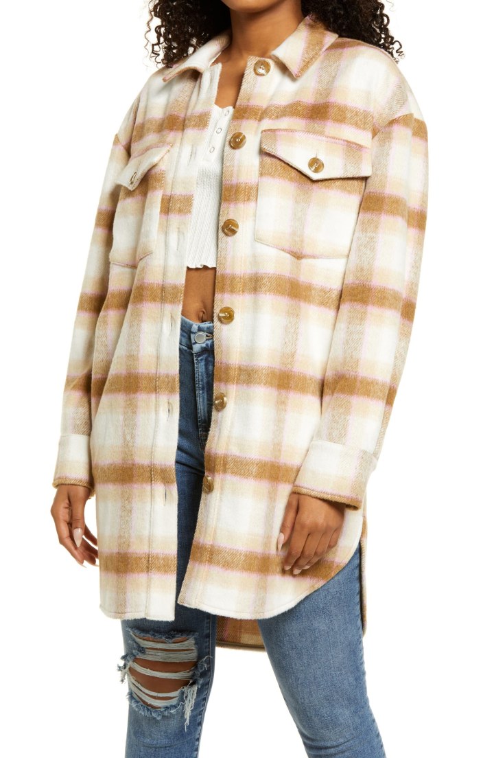 ladies plaid shacket