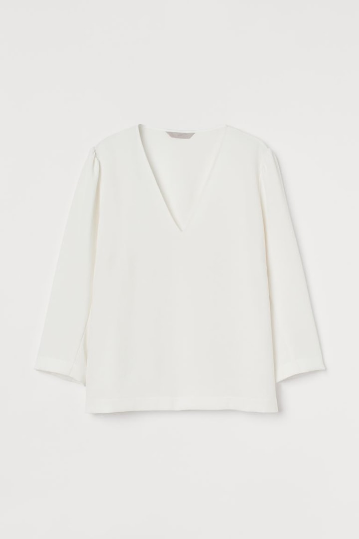 H&amp;M Puff-Sleeved Blouse