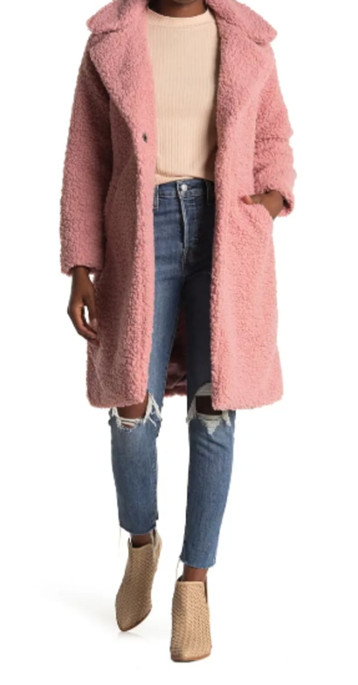 Lucky Brand Faux Shearling Mid Jacket